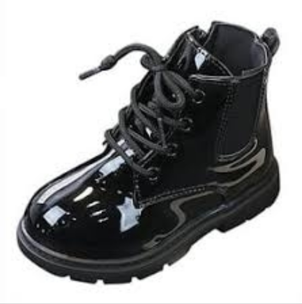 Wonder Nation Infant Girls' Patent Combat Boots